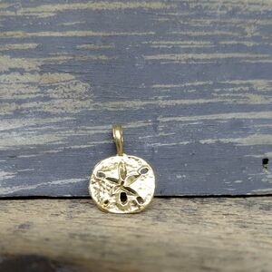 Small Gold Sand Dollar Pendant